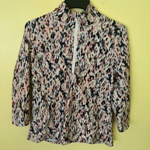 Kinesis Stylish Women's Half Zip Multicolor Top Medium